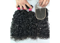 Человеческие волосы 100% волны воды девственницы перуанские с цветом закрытия Ундьед