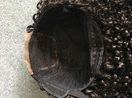 Парик Вефтед машины париков человеческих волос фронта шнурка плотности 200% с закрытием